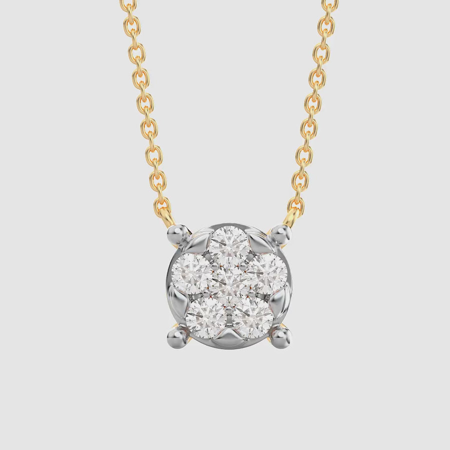 Lab-Grown Large Signature Four Prong Pendant Necklace