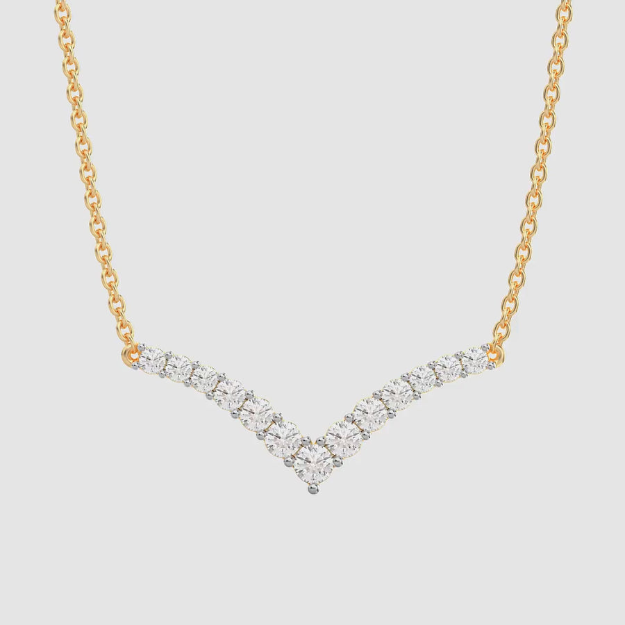 Lab-Grown Pave Tiara Pendant Necklace