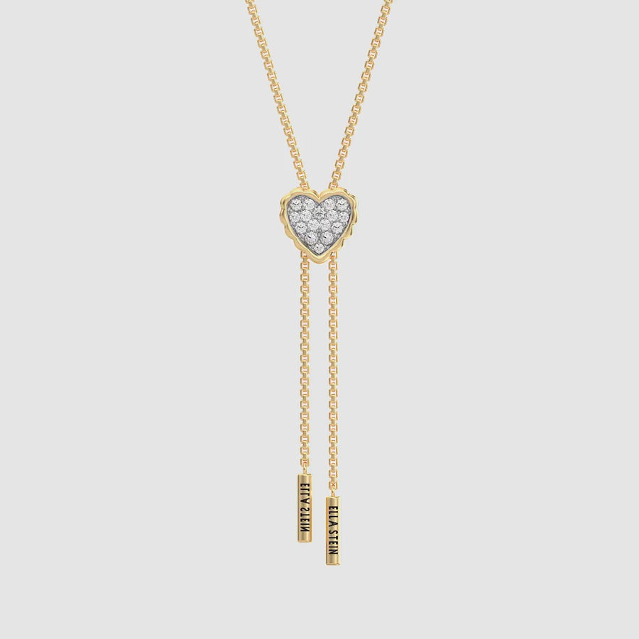 Lab-Grown Signature Heart Adjustable Bolo Necklace