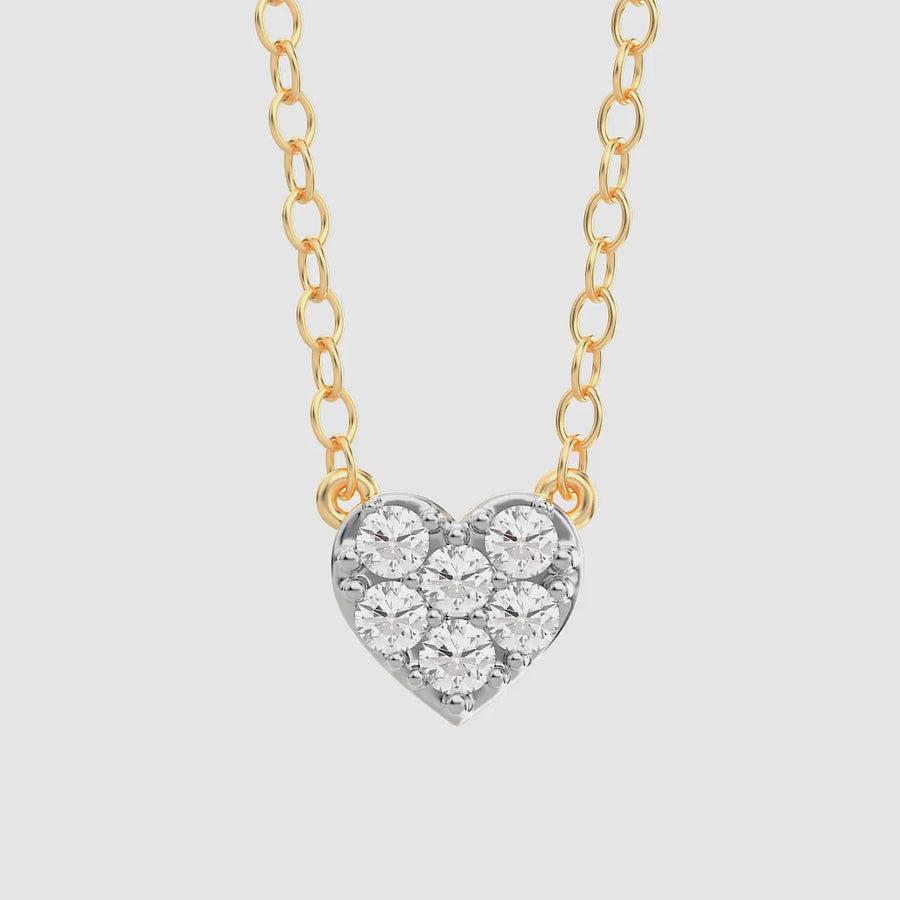 Lab-Grown 0.21 Ct Heart Pendant Necklace