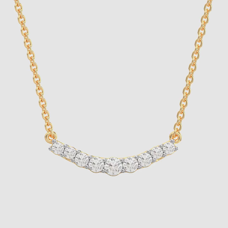 Lab-Grown Luxe Arc Diamond Pendant Necklace