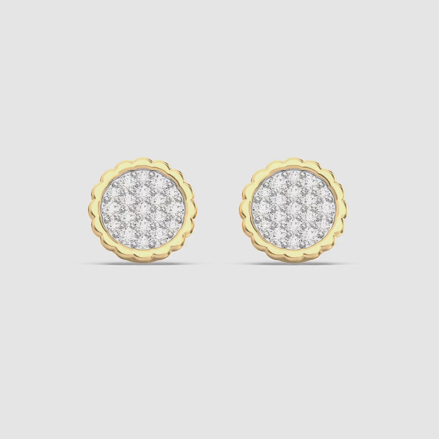 Lab-Grown Signature Circle Stud Earrings