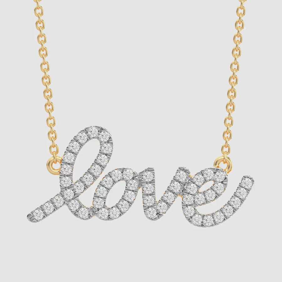 Lab-Grown Love Pendant Necklace