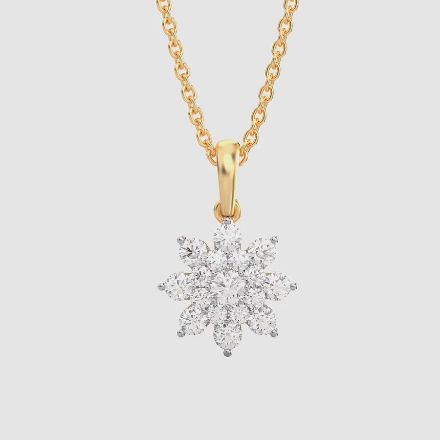 Lab-Grown 0.50 Ct Bloom Pendant Necklace