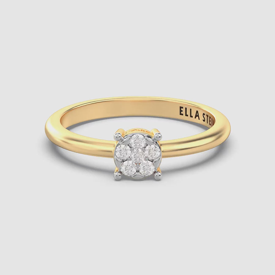 Lab-Grown Small Signature Four Prong Ring
