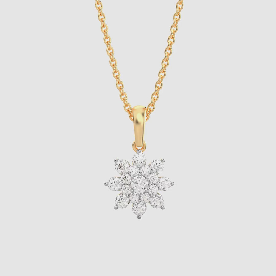 Lab-Grown 0.50 Ct Bloom Pendant Necklace