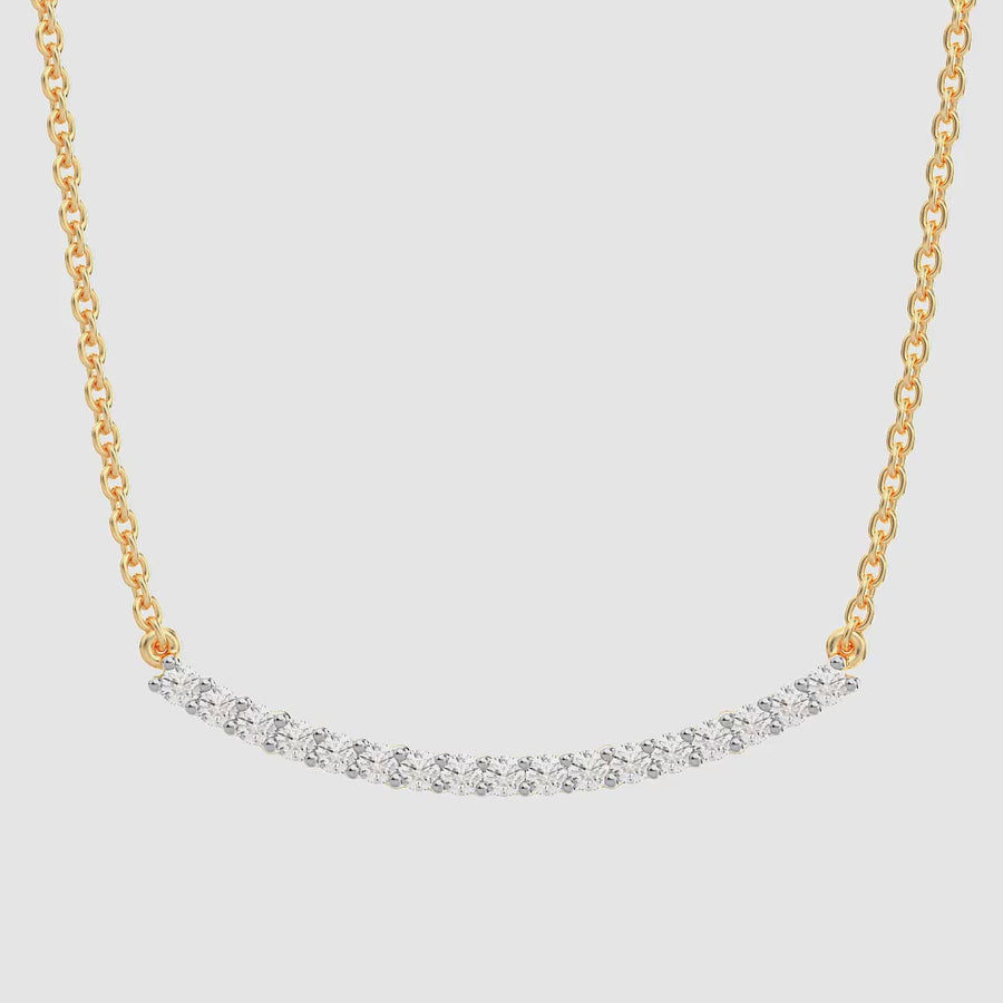 Lab-Grown 0.25 Ct Jewel Bar Pendant Necklace