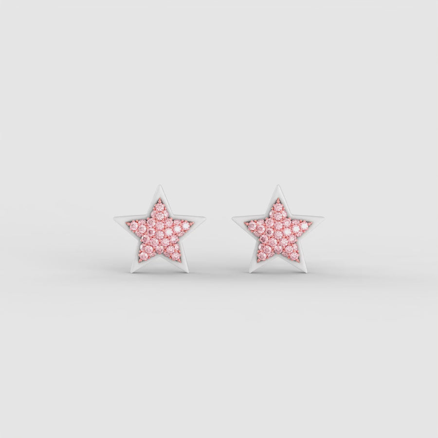 Dreamer Studs in Fuchsia