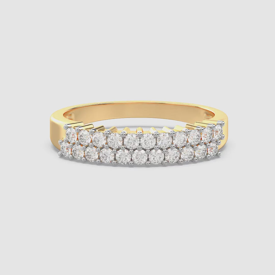 Lab-Grown Golden Aura Diamond Ring