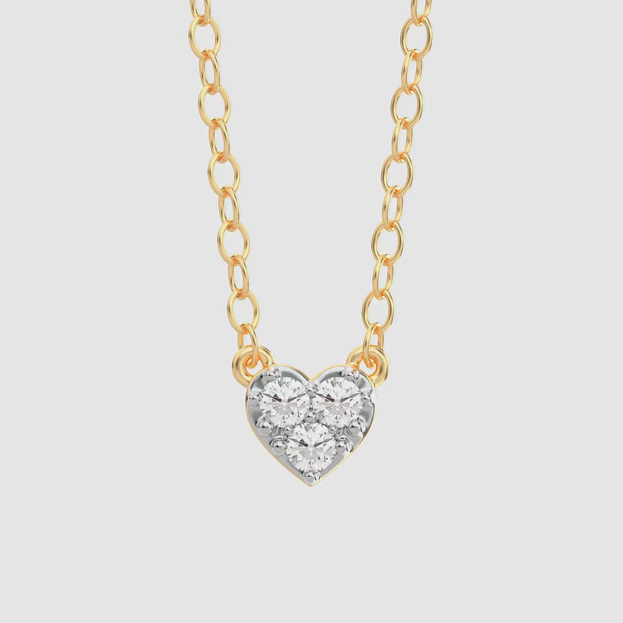 Lab-Grown 0.10 Ct Heart Pendant Necklace