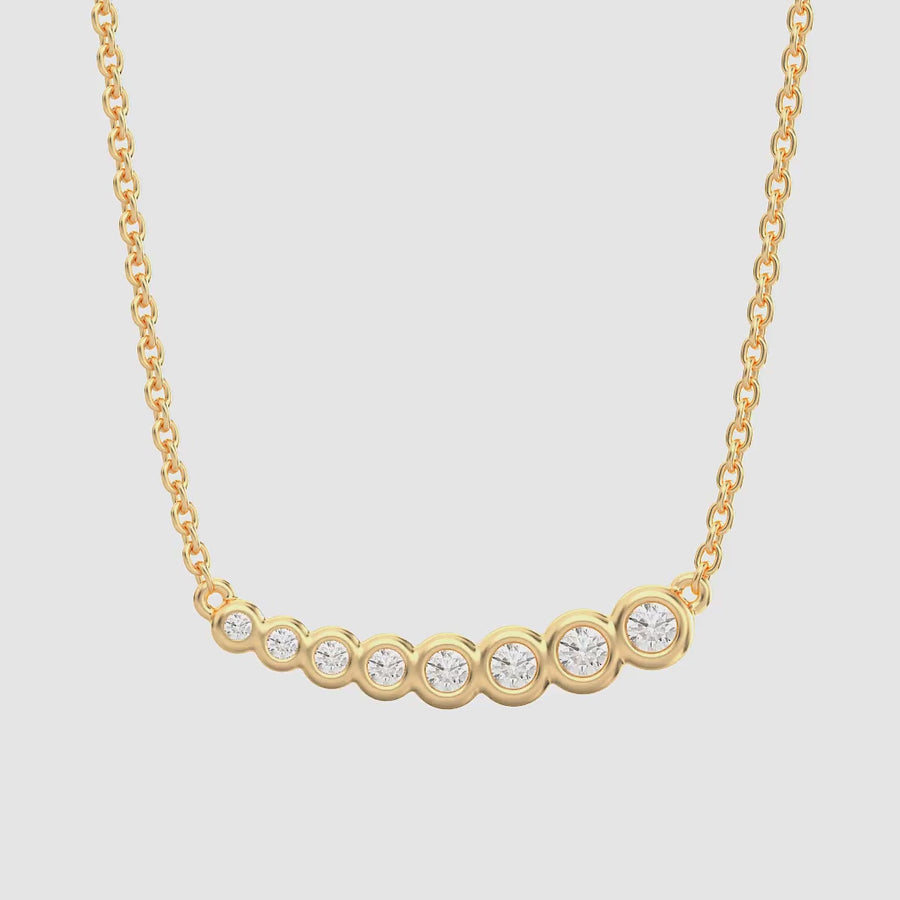 Lab-Grown Bezel Classic Pendant Necklace