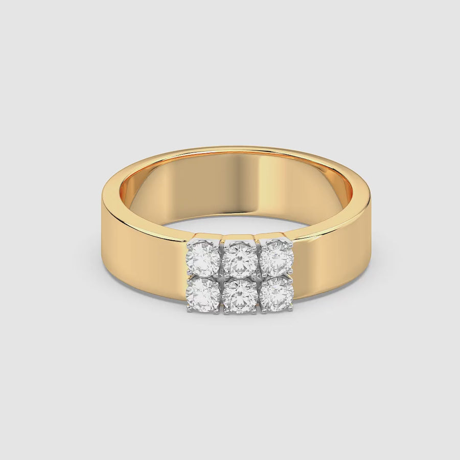 Lab-Grown Trio Band  Ring