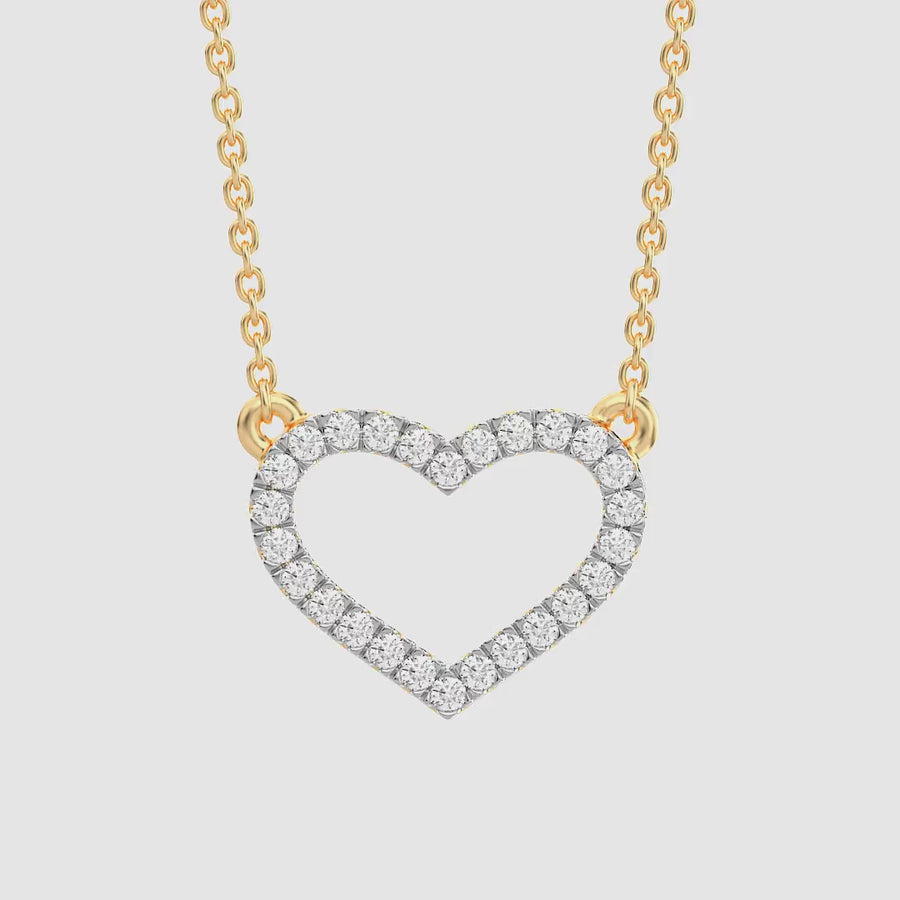 Lab-Grown Radiant Heart Pendant Necklace