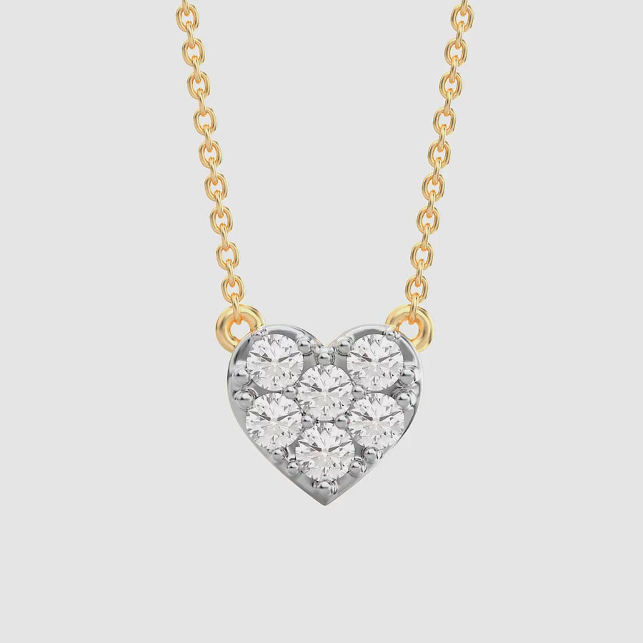 Lab-Grown 0.21 Ct Heart Pendant Necklace