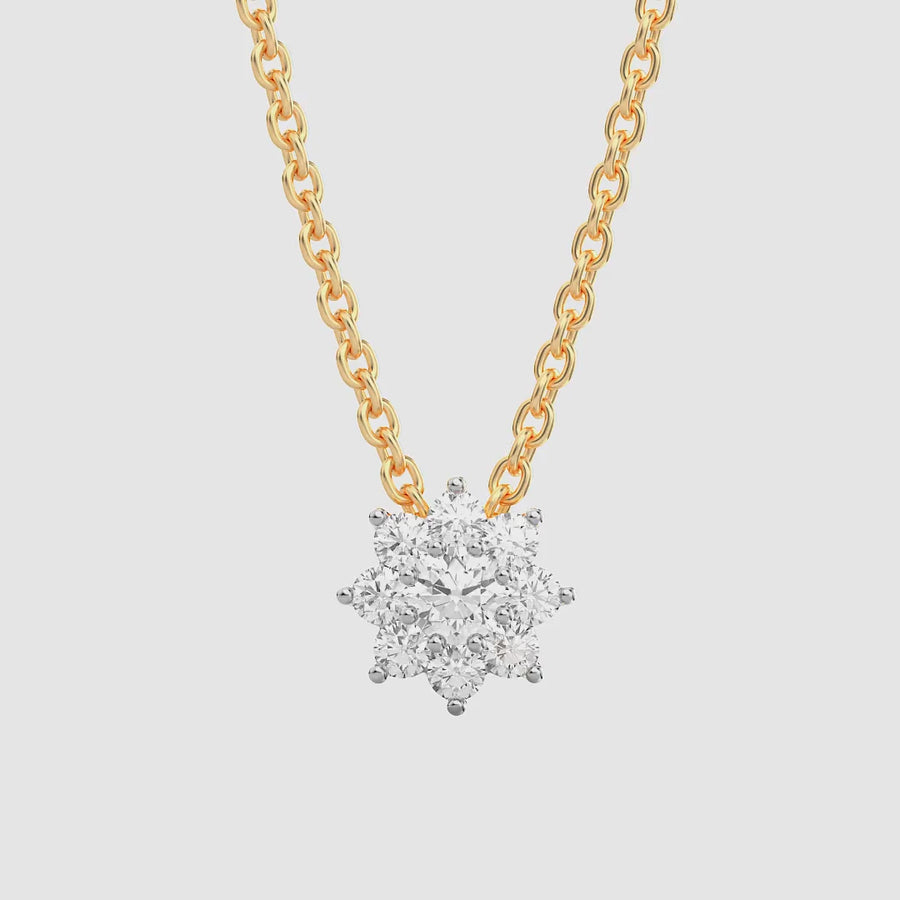 Lab-Grown 0.22 Ct Bloom Pendant Necklace