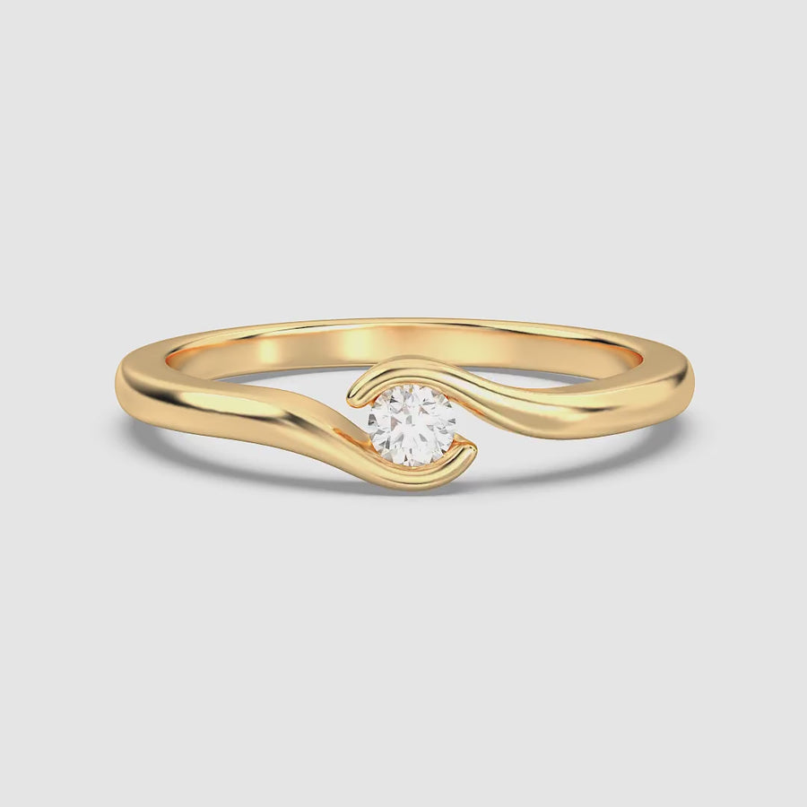 Lab-Grown 0.13 Ct Palms Ring