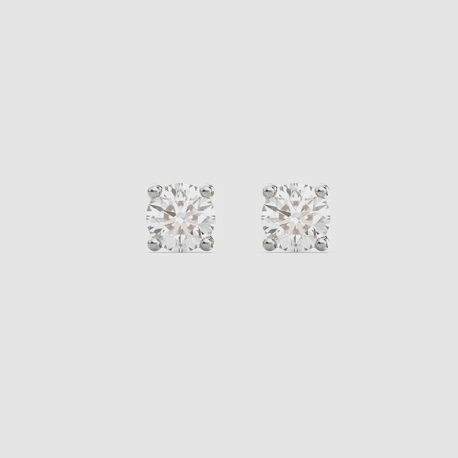 Lab-Grown 0.14 Ct Four Prong Stud Earrings