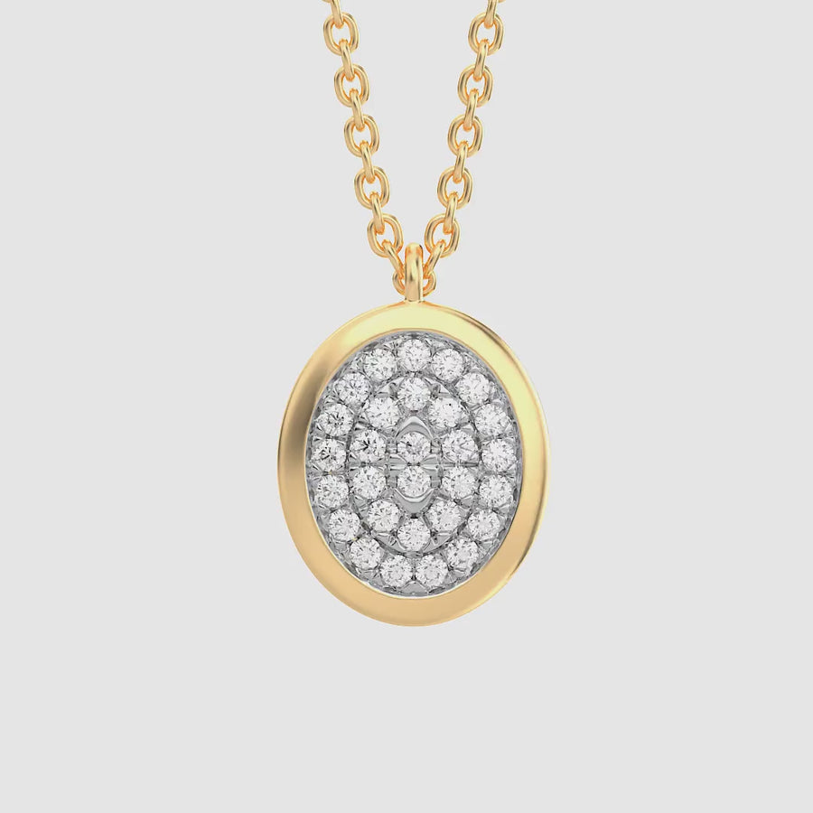 Lab-Grown Optimistic Oval Pendant Necklace
