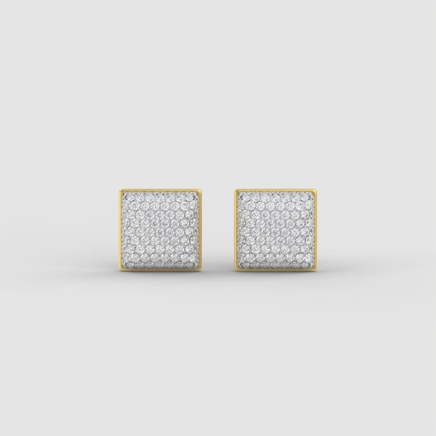 Two-Tone Community Studs in Gold