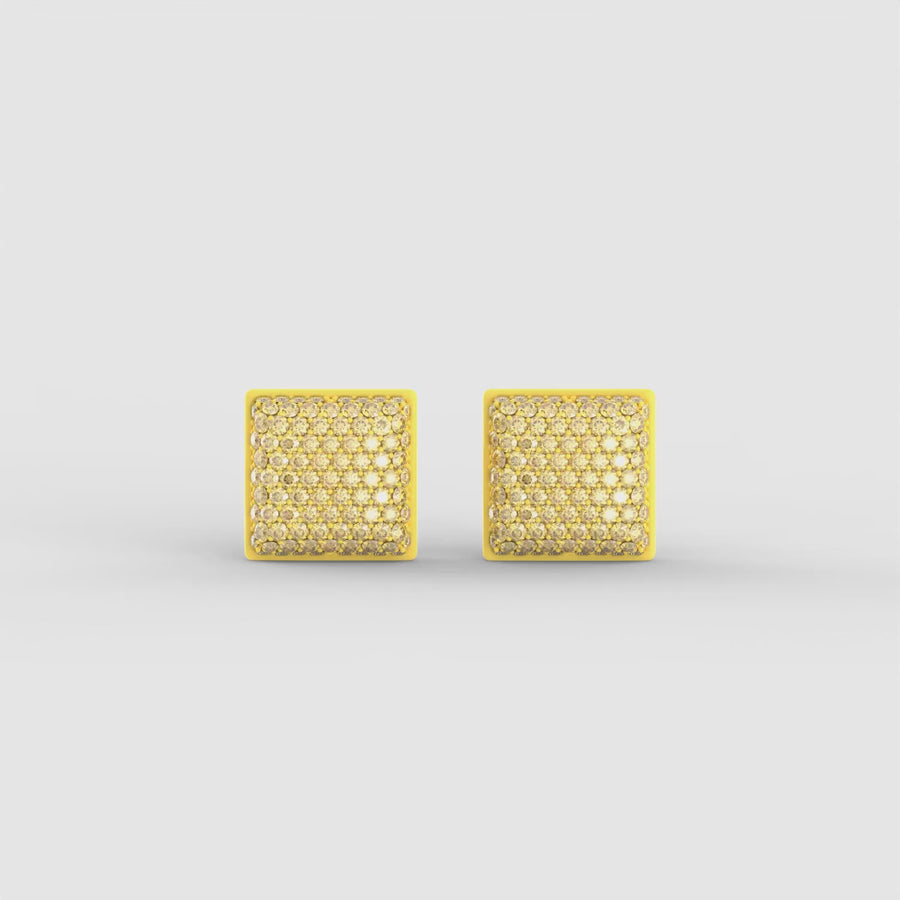 Monochrome Community Studs in Citrus