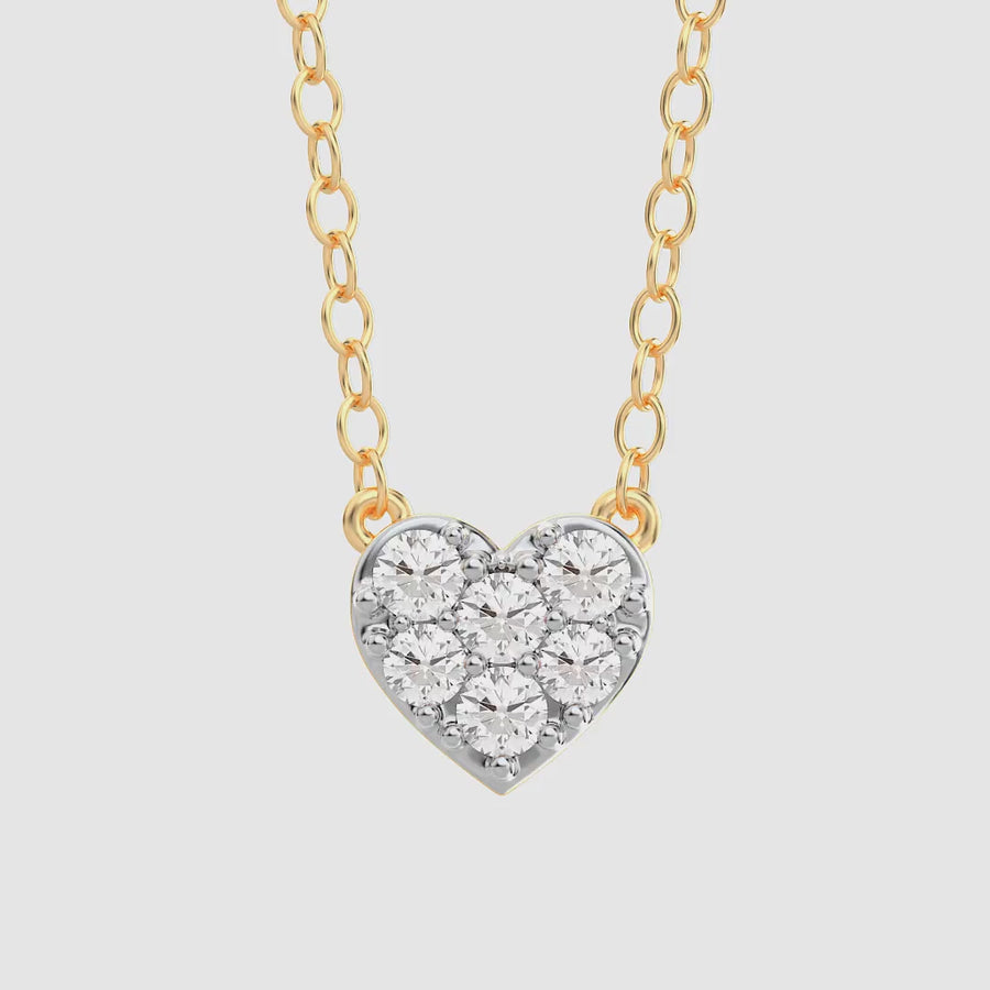 Lab-Grown 0.29 Ct Heart Pendant Necklace