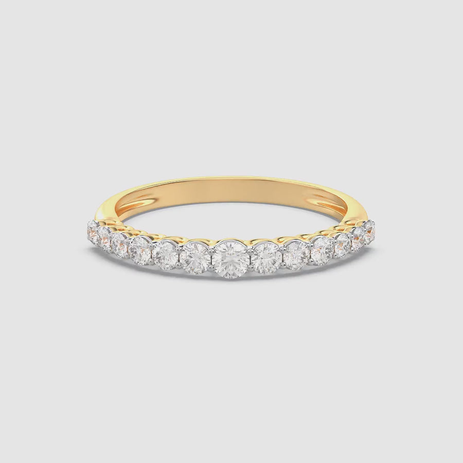 Lab-Grown  Gold Diamond Band Ring