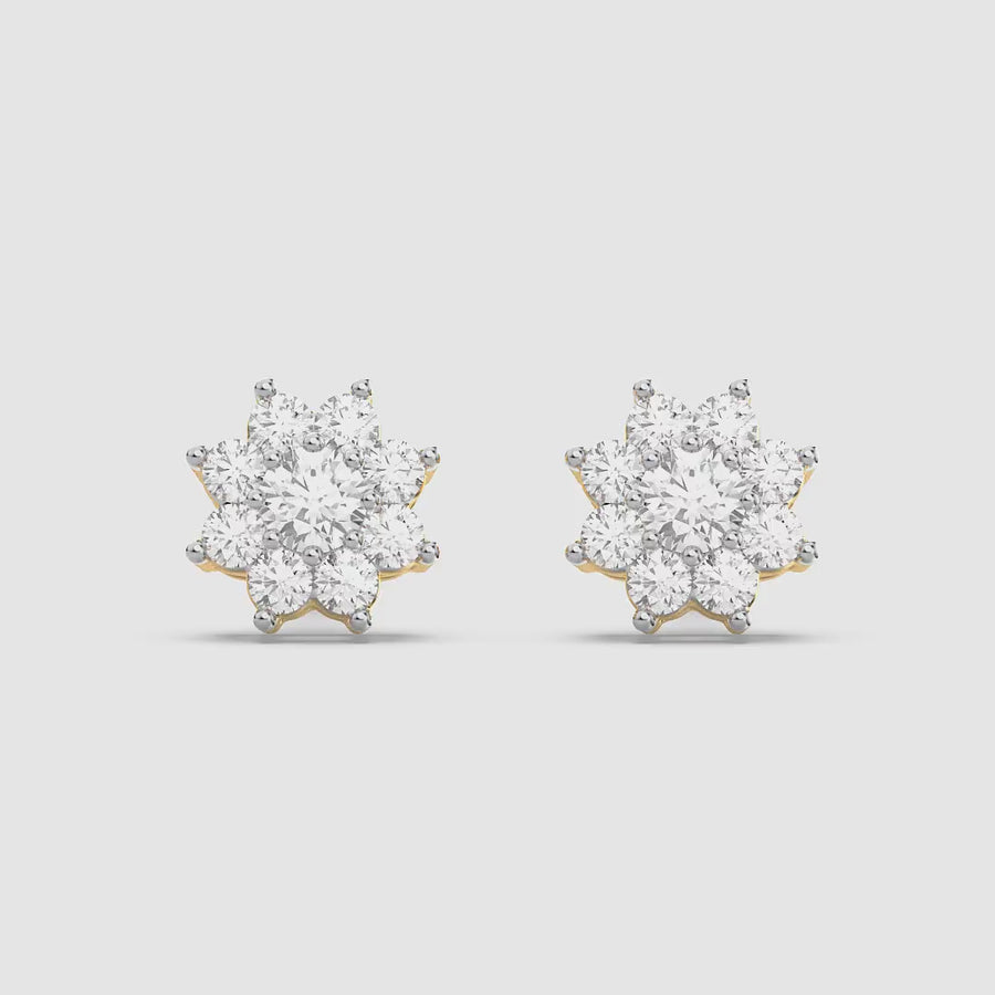 Lab-Grown 0.27 Ct Bloom Stud Earrings
