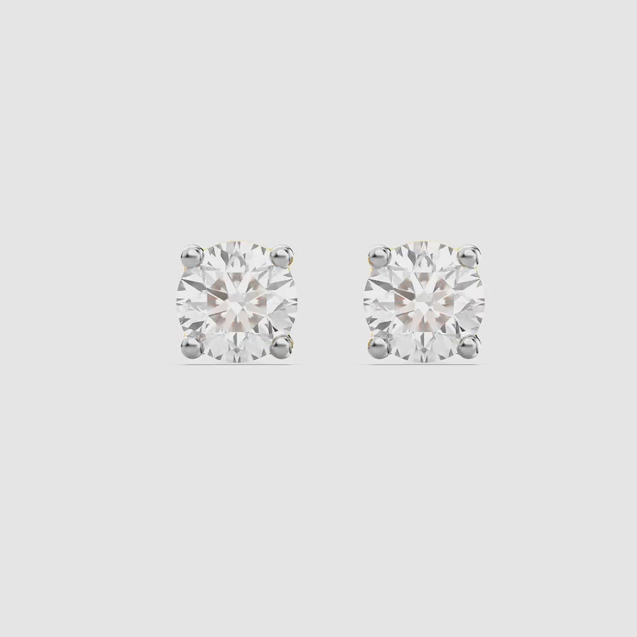 Lab-Grown 0.33 Ct Four Prong Stud Earrings