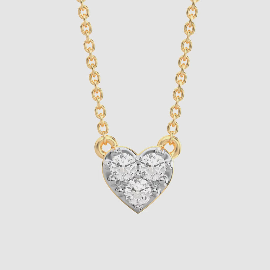 Lab-Grown 0.10 Ct Heart Pendant Necklace