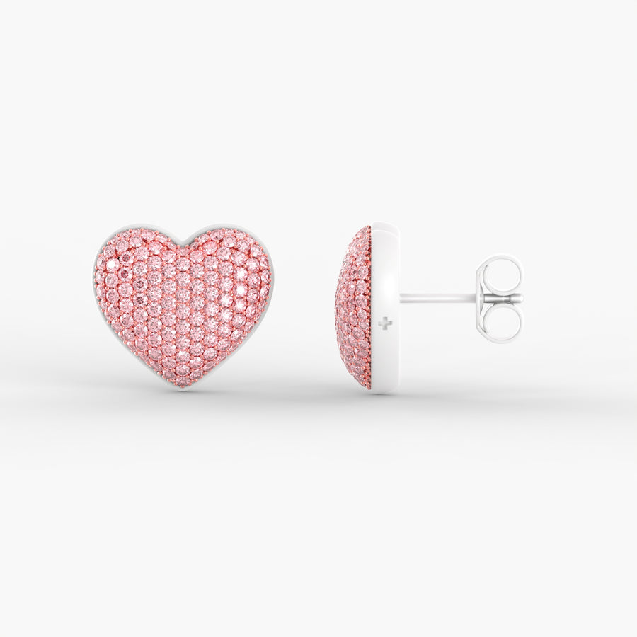 Lover Studs in Fuchsia