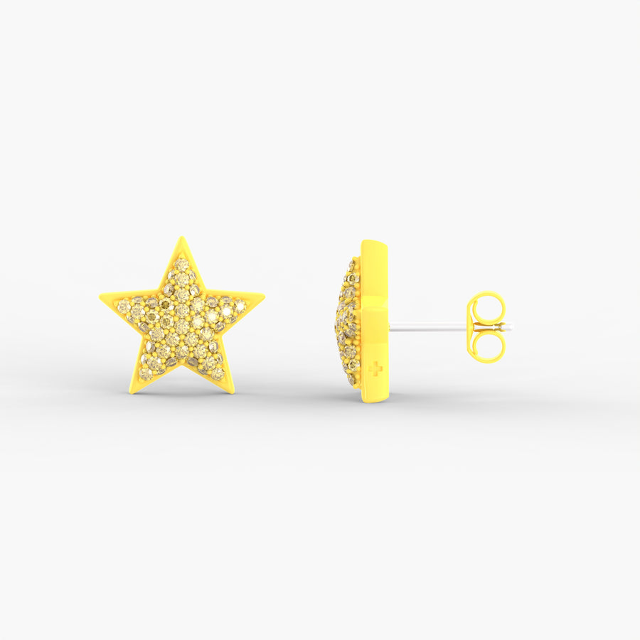 Monochrome Dreamer Studs in Citrus