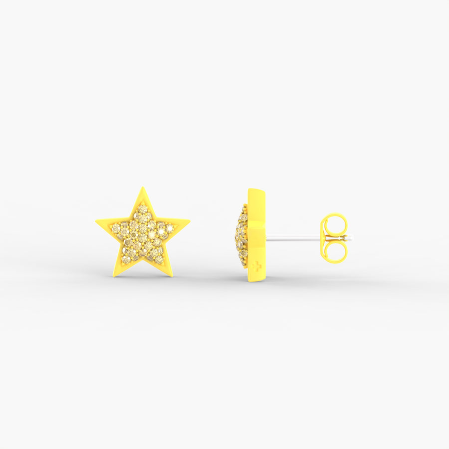 Monochrome Dreamer Studs in Citrus