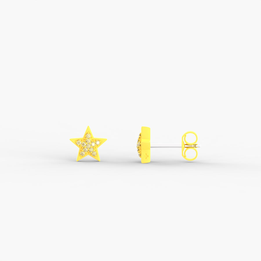 Monochrome Dreamer Studs in Citrus